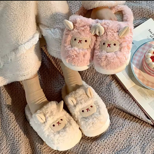 Ivy & Angus™ Soft-Stitched Cow Slippers